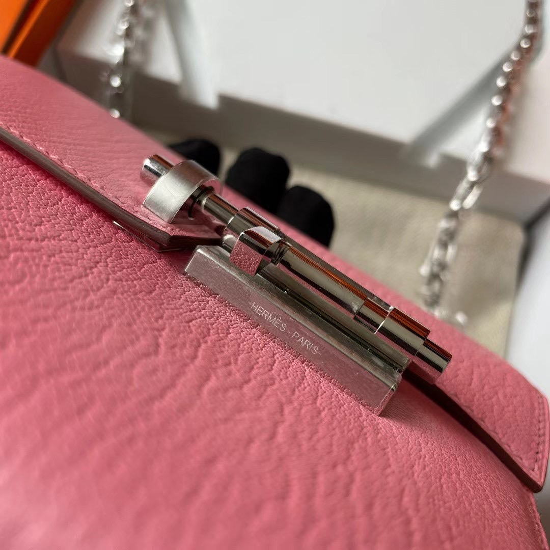现货VR mini 17cm Chèvre 山羊皮 1Q奶昔粉 银扣