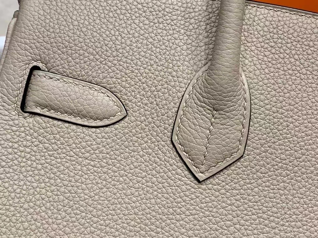 VIP一级品 BK 30cm togo  gris tourterelle 斑鸠灰/金扣 手工缝制