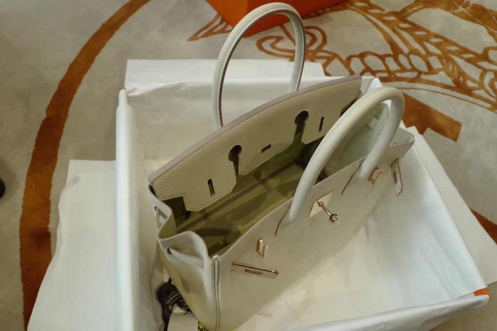 VIP一级品 BK 30cm togo 10 Craie 奶昔白/银扣 手工缝制 臻品鉴赏