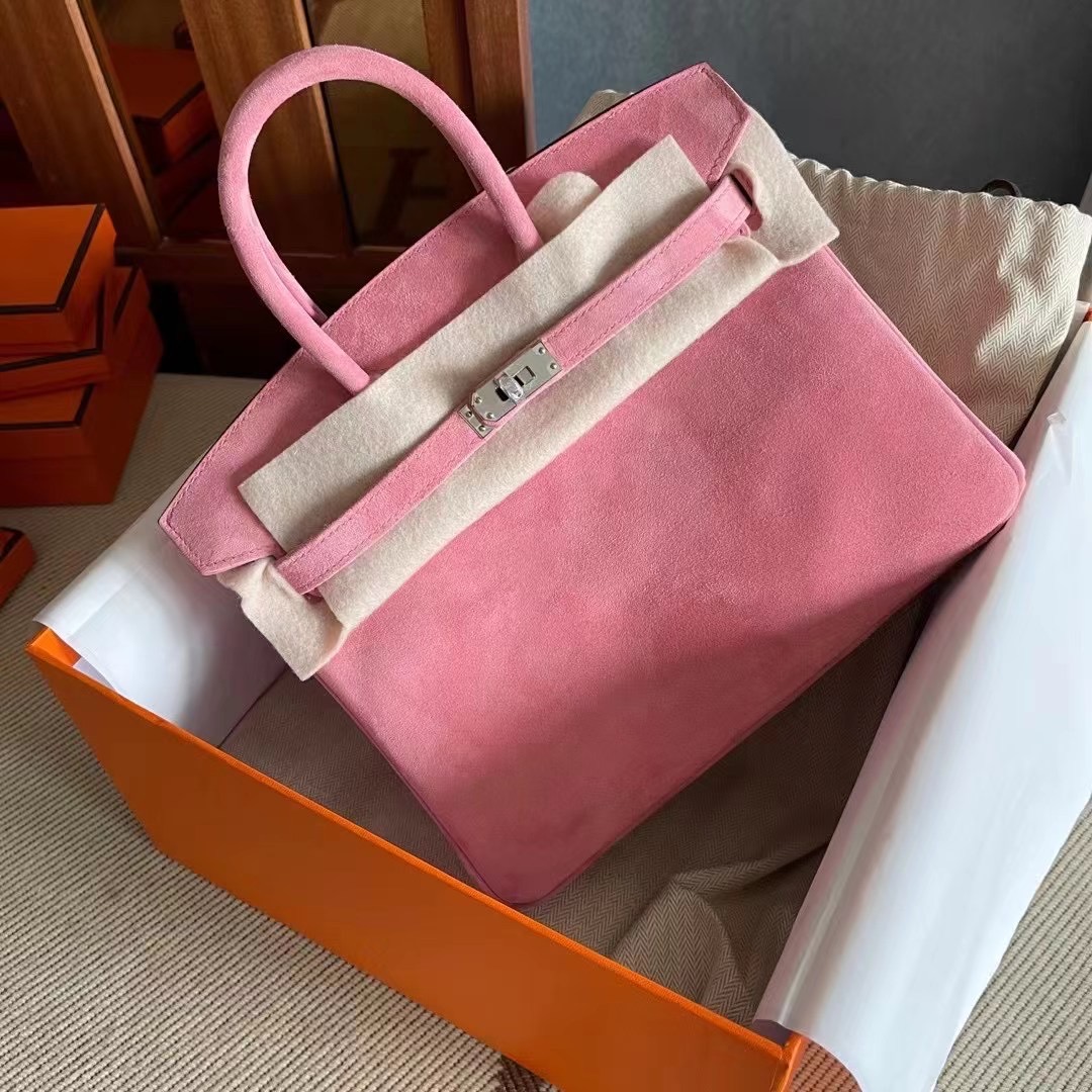 BK  25 suede 麂皮 1Q Rose Confetti 玫瑰粉 银
