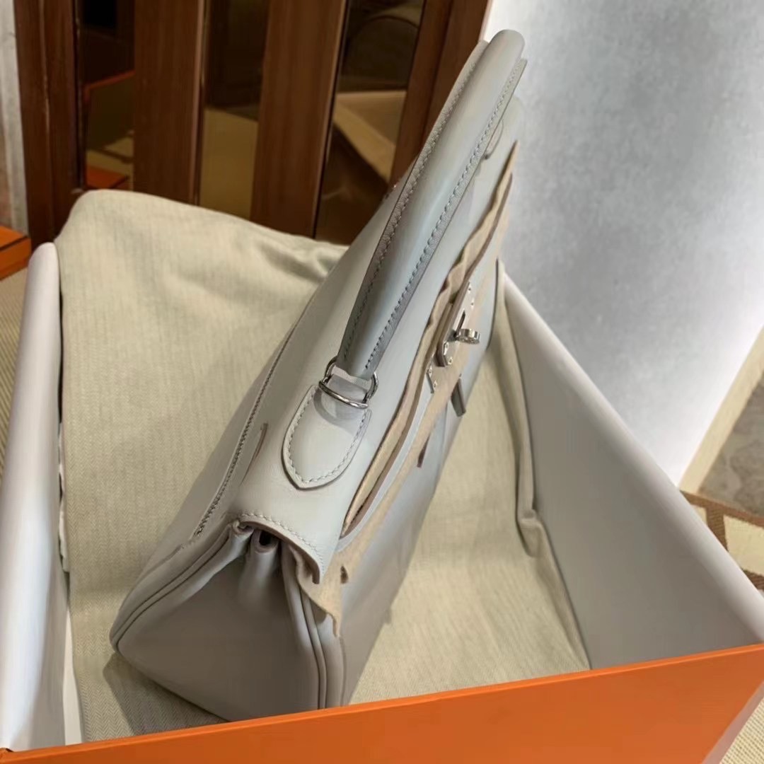 HM KL Lakis 32cm 80 Gris Perle Veau Swift
