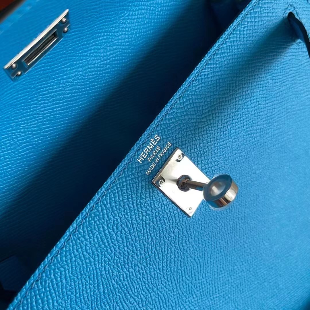 Qatar luxury shop hm KL 25 epsom 0F蓝  Bleu Frida 银
