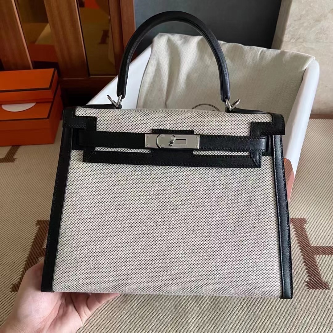 KL 28cm Swift拼帆布  黑银