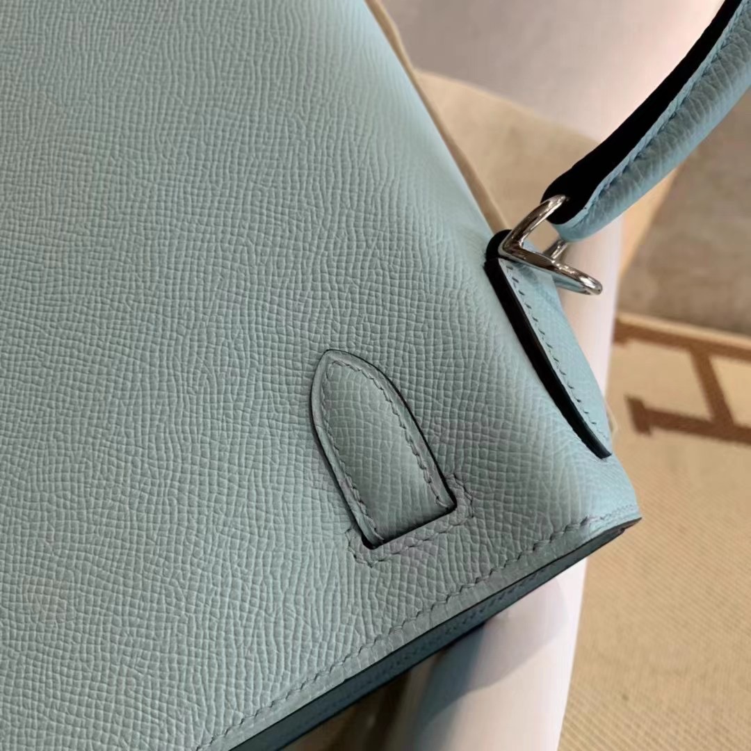 Hong Kong Factory HM KL II Sellier 25cm Epsom leather U2 Blue Zyphyr