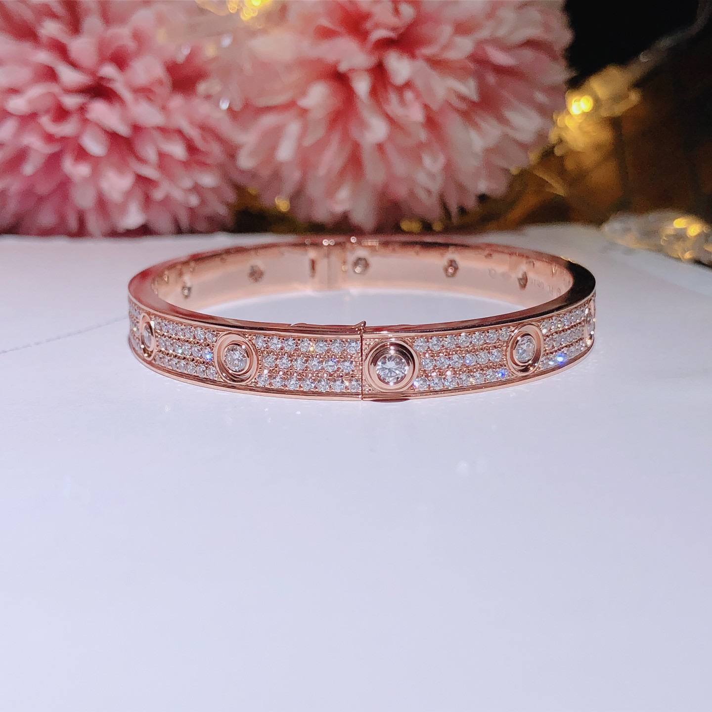 LOVE bracelet, 18k gold, full diamond