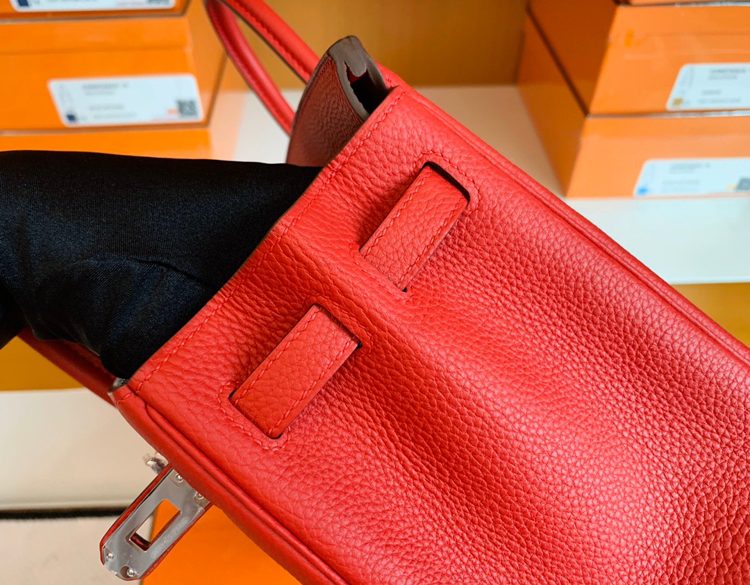BK 25cm Q5国旗红 rouge casaque Togo皮 银扣