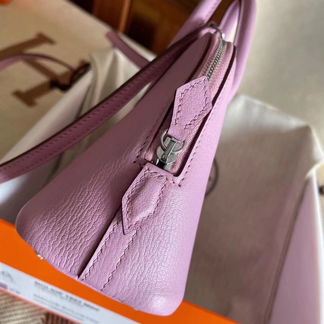Kuwait hm bolide mini 山羊皮  x9 mauve sylvstre 锦葵紫 银