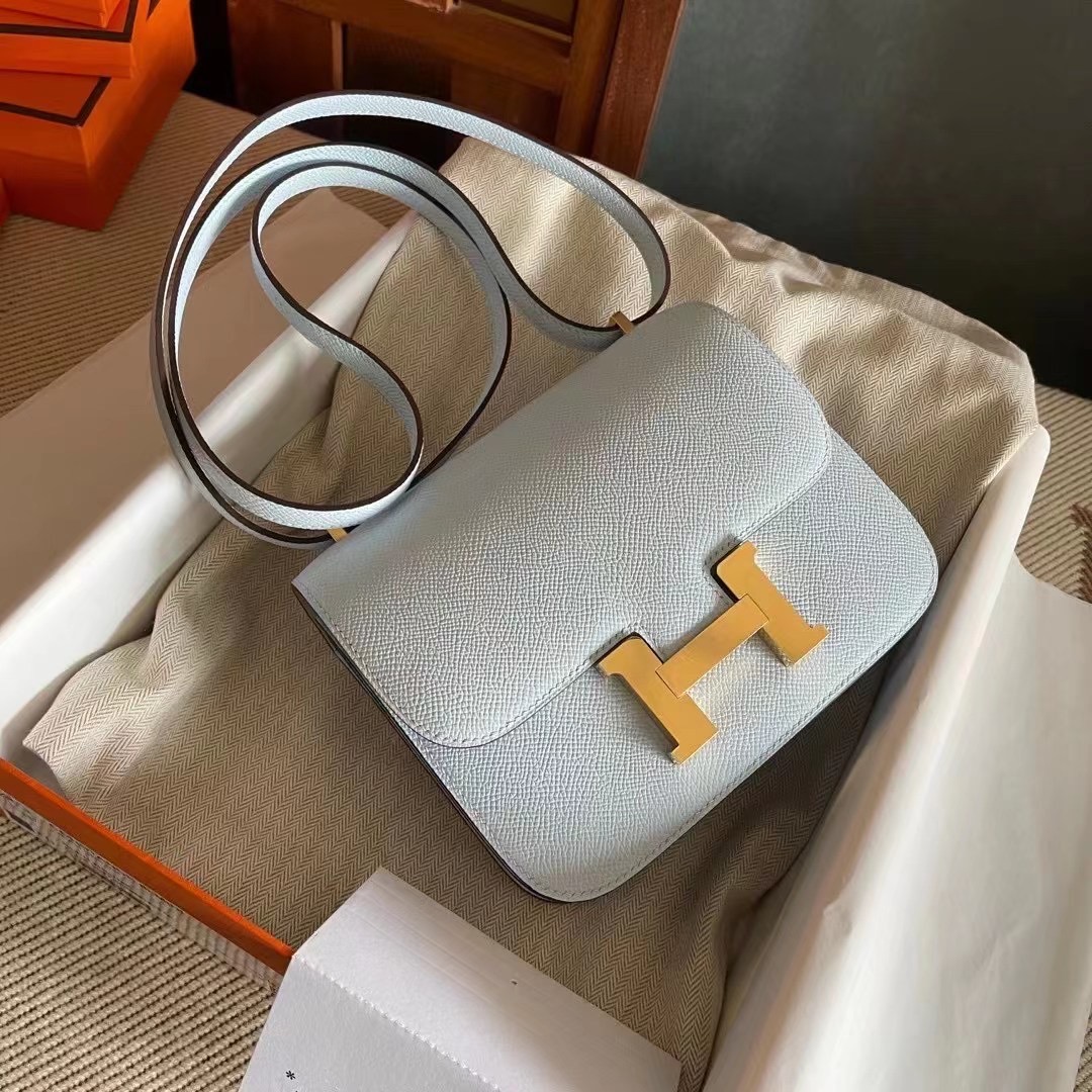 Boston USA HM Constance mini Epsom T0 Blue Brume 雾蓝色