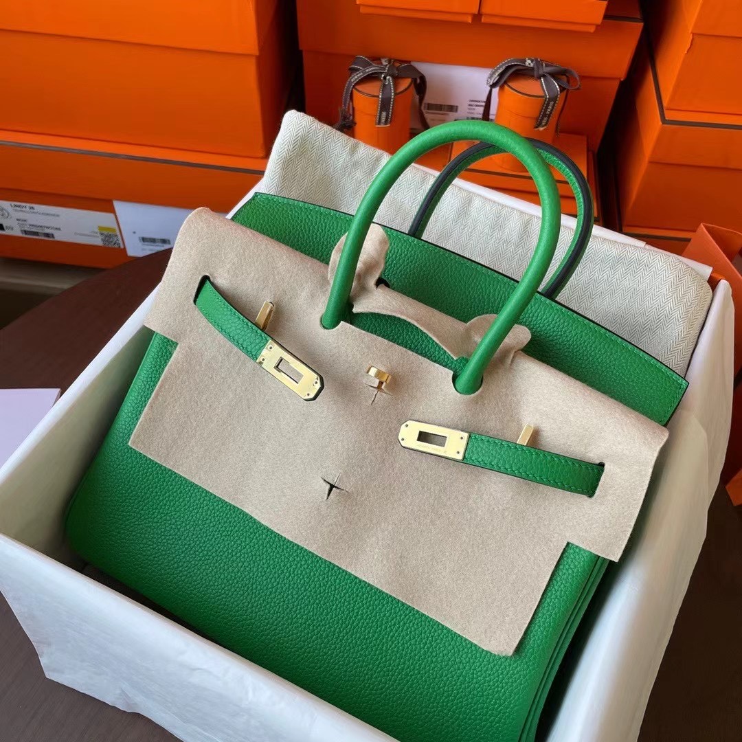 现货 BK 25cm Togo 1K bambou 竹子绿 金扣