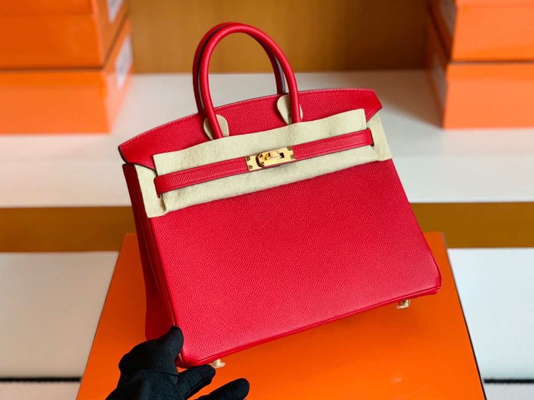 BK 25cm Epsom Q5国旗红 rouge casaque Togo皮 金扣