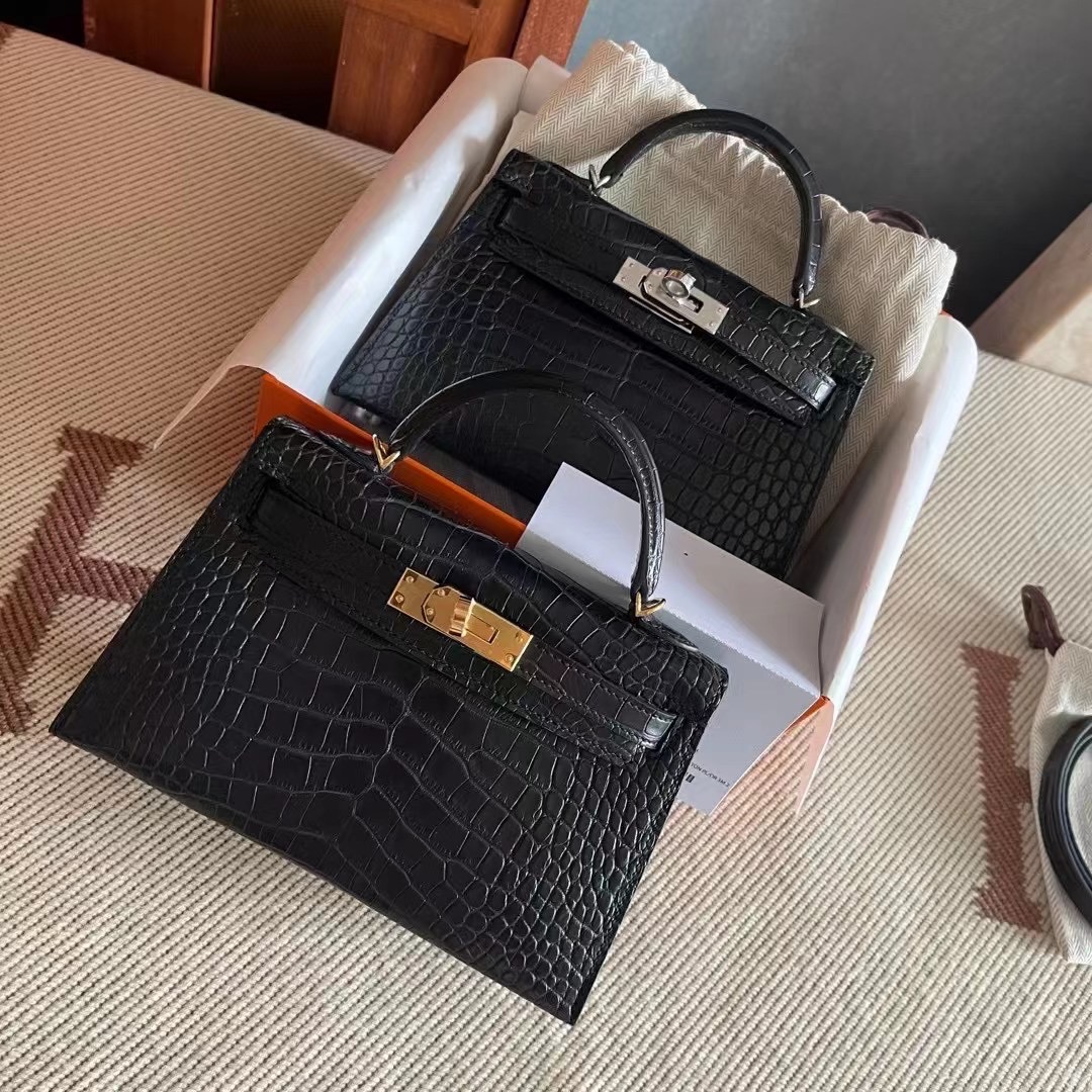 Britain HM Mini kl II 2代 CK89 Noir Matte Alligator Crocodile