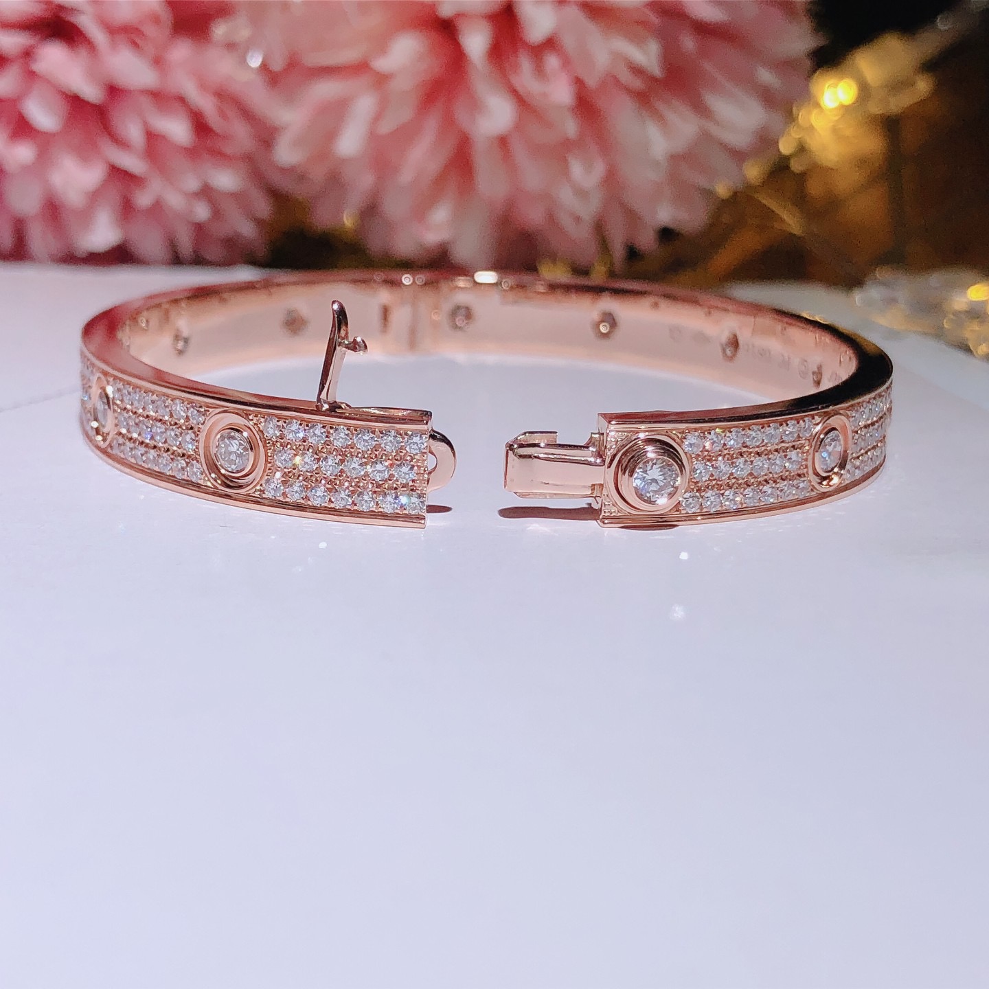 LOVE bracelet, 18k gold, full diamond