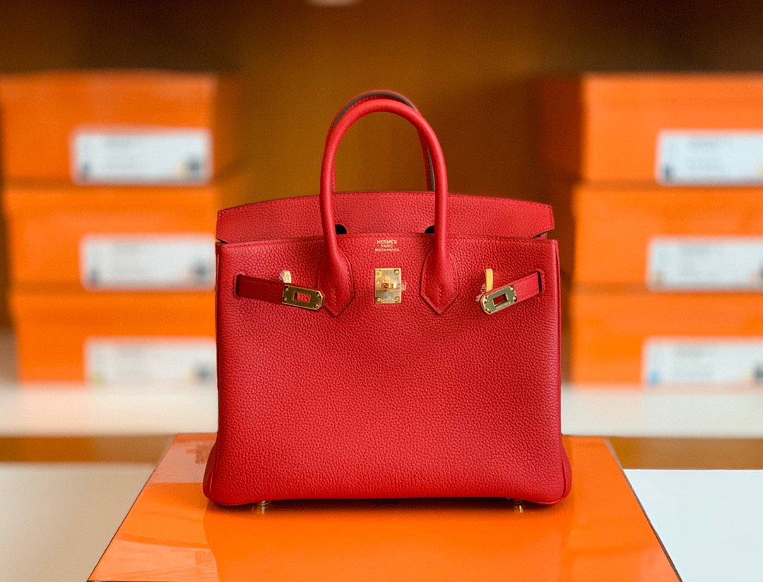 BK 25cm Q5国旗红 rouge casaque Togo皮 金扣