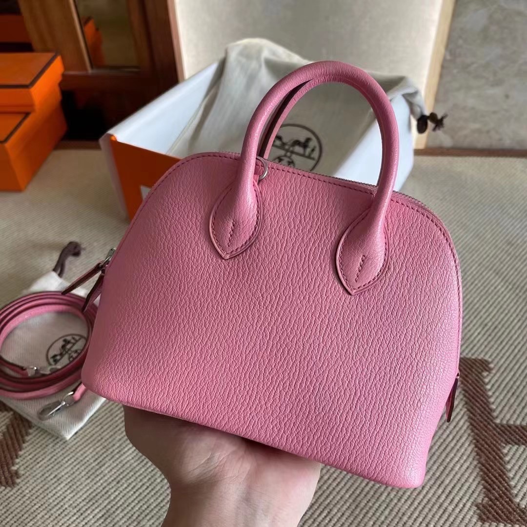 Qatar hm bolide mini 山羊皮  1Q rose confetti 粉  银