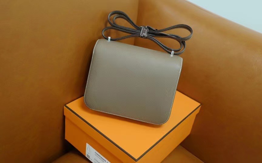 HM Constance 康康19cm 18 Etoupe 大象灰epsom皮 银扣，一级手工缝制