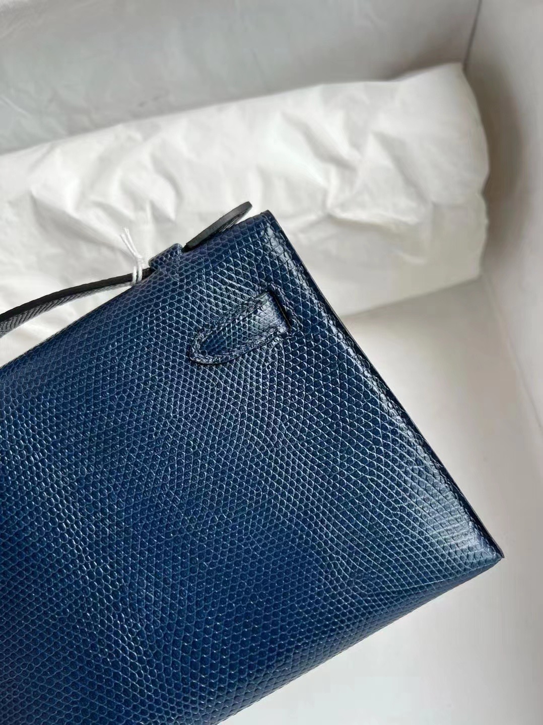Mini KL Pochette 22cm Lizard 73 Bleu Saphir 宝石蓝 金扣 全手工蜜蜡线缝制