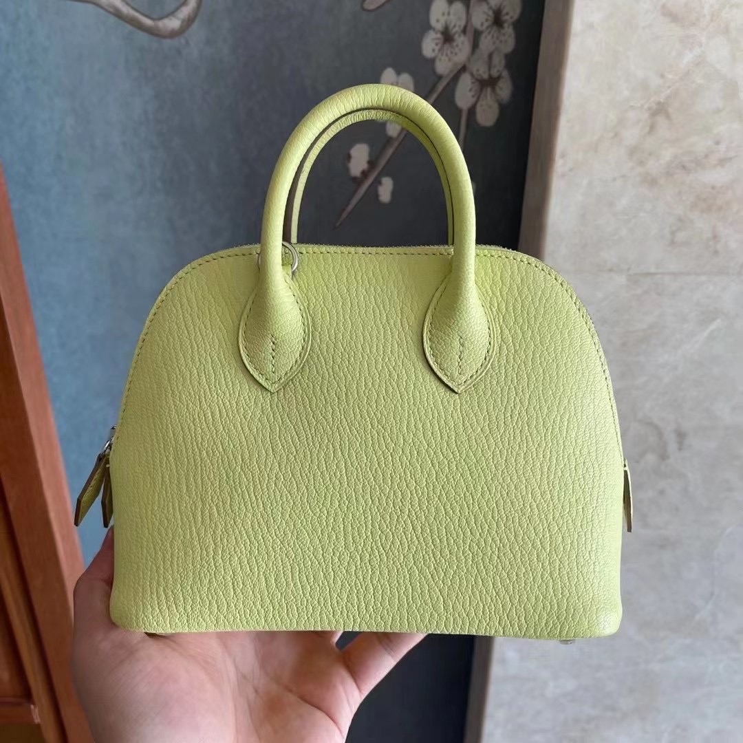 Qatar hm bolide mini 山羊皮 R9 嫩芽黄  银 Chevre Mysore Jaune Bourgeon