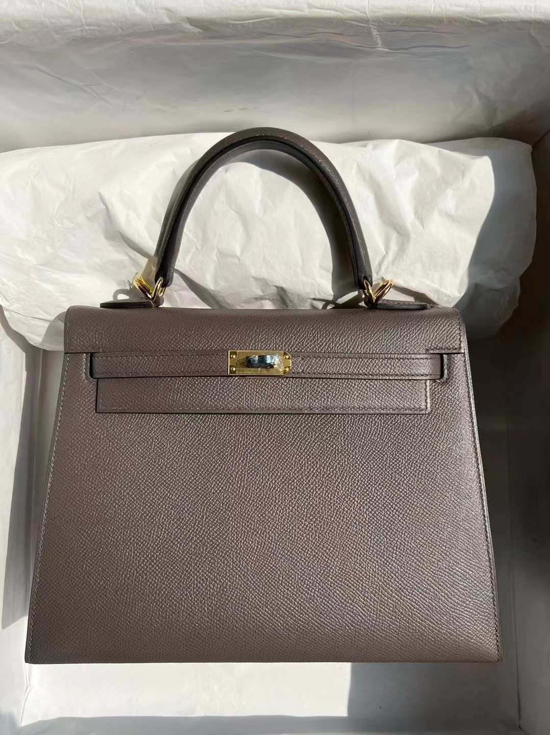 KL 25cm Epsom 8F Etain 锡器灰 金扣 全手工蜜蜡线缝制 客定出
