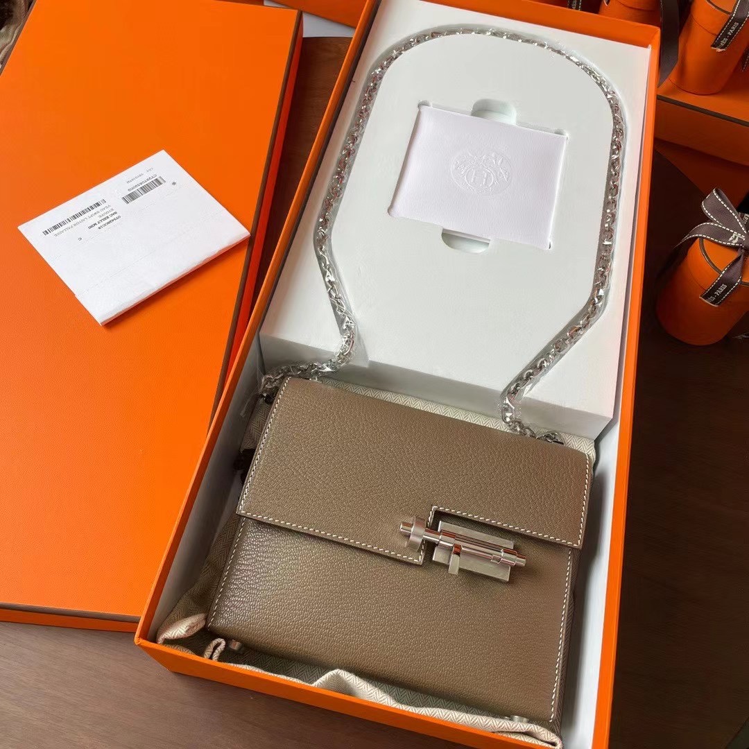 Kuwait hm 现货VR mini 17cm Chèvre 山羊皮 18 etouoe 大象灰银扣