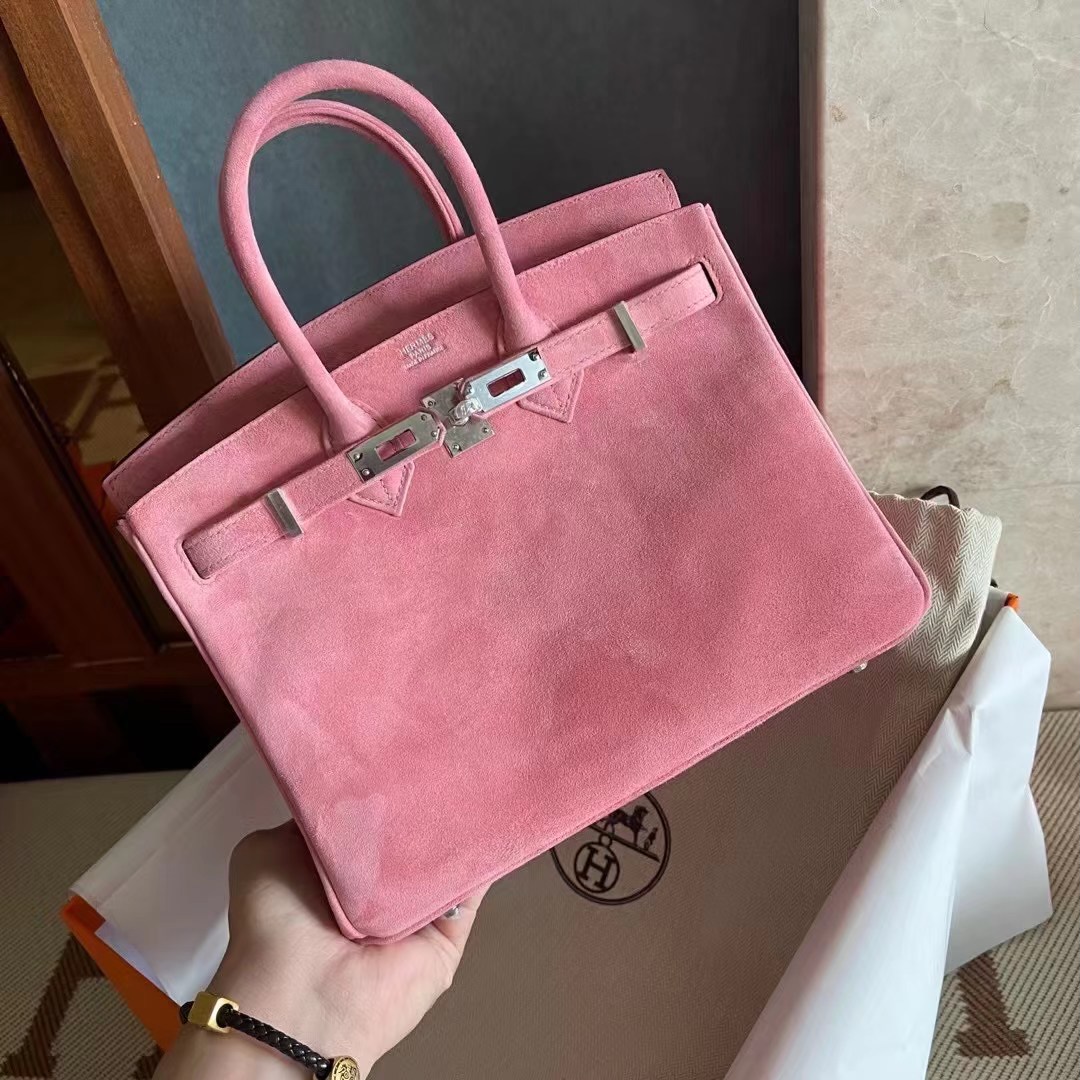 BK  25 suede 麂皮 1Q Rose Confetti 玫瑰粉 银