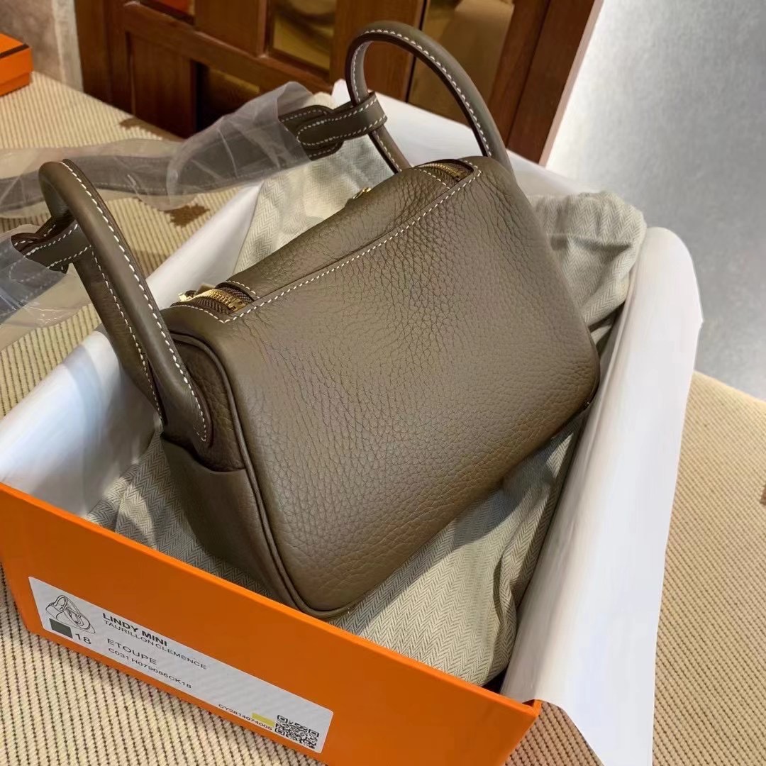 HM mini LD 18 etoupe 大象灰 金扣tc