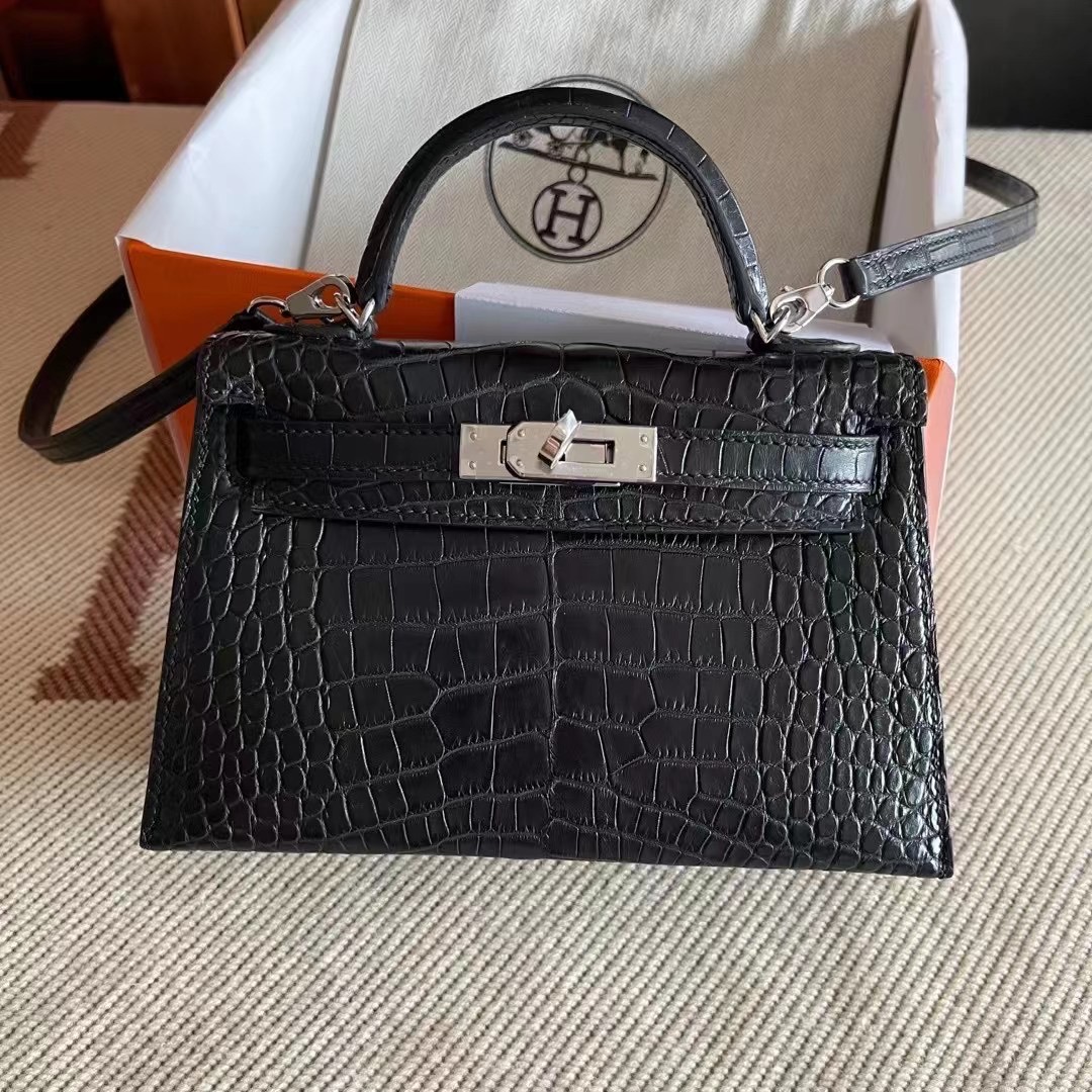 Britain HM Mini kl II 2代 CK89 Noir Matte Alligator Crocodile