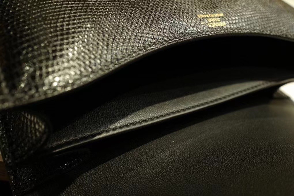 HM Constance 19cm Lizard Leather 89 Noir