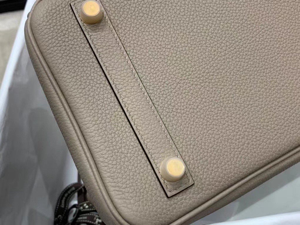 VIP一级品 BK 30cm togo  gris tourterelle 斑鸠灰/金扣 手工缝制