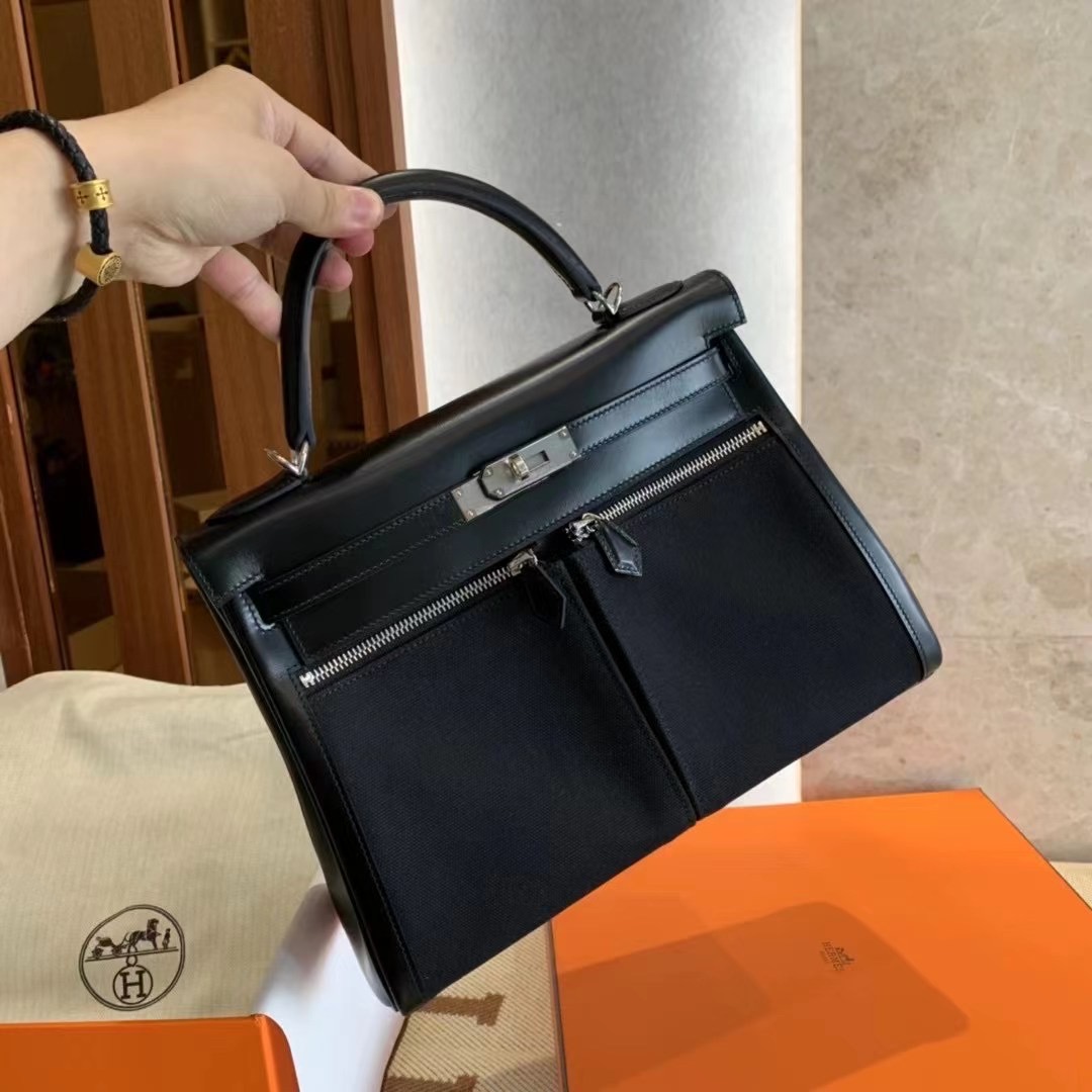 HM KL Lakis 32cm Noir 89 Veau Swift