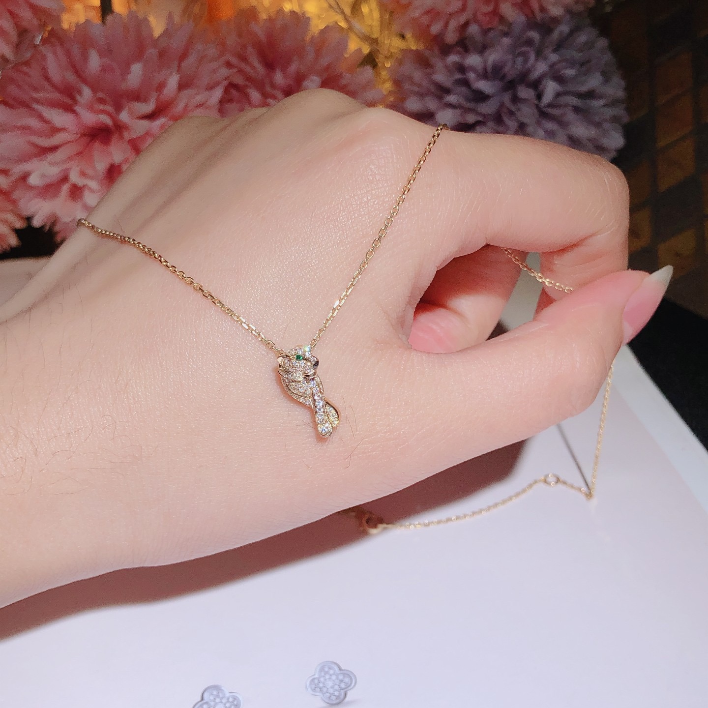 Necklace 满钻小豹子🐆项链 18k金镶嵌天然钻石 喜欢的来订。