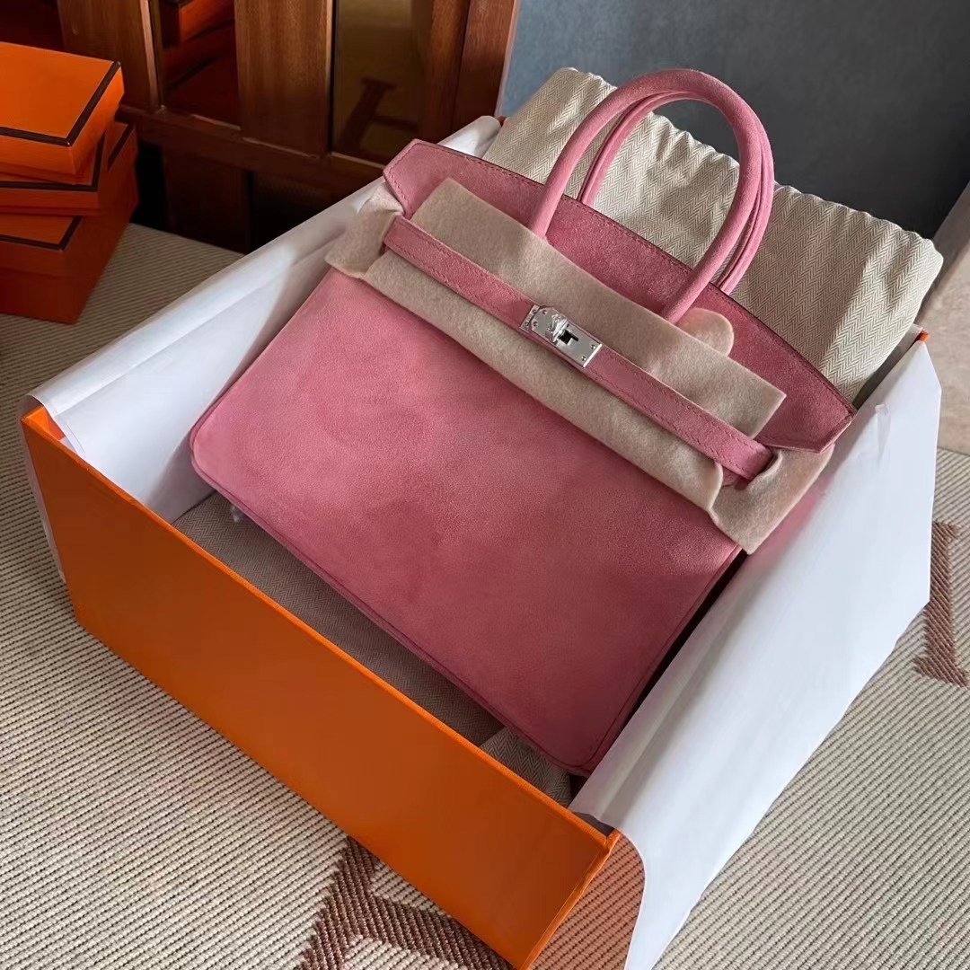 BK  25 suede 麂皮 1Q Rose Confetti 玫瑰粉 银