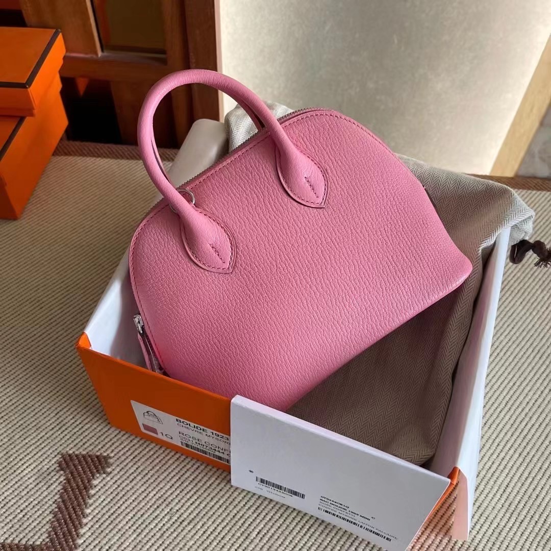 Qatar hm bolide mini 山羊皮  1Q rose confetti 粉  银