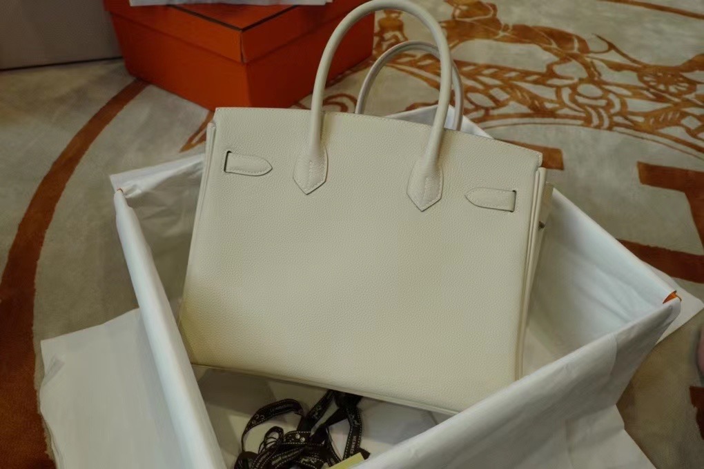 VIP一级品 BK 30cm togo 10 Craie 奶昔白/银扣 手工缝制 臻品鉴赏
