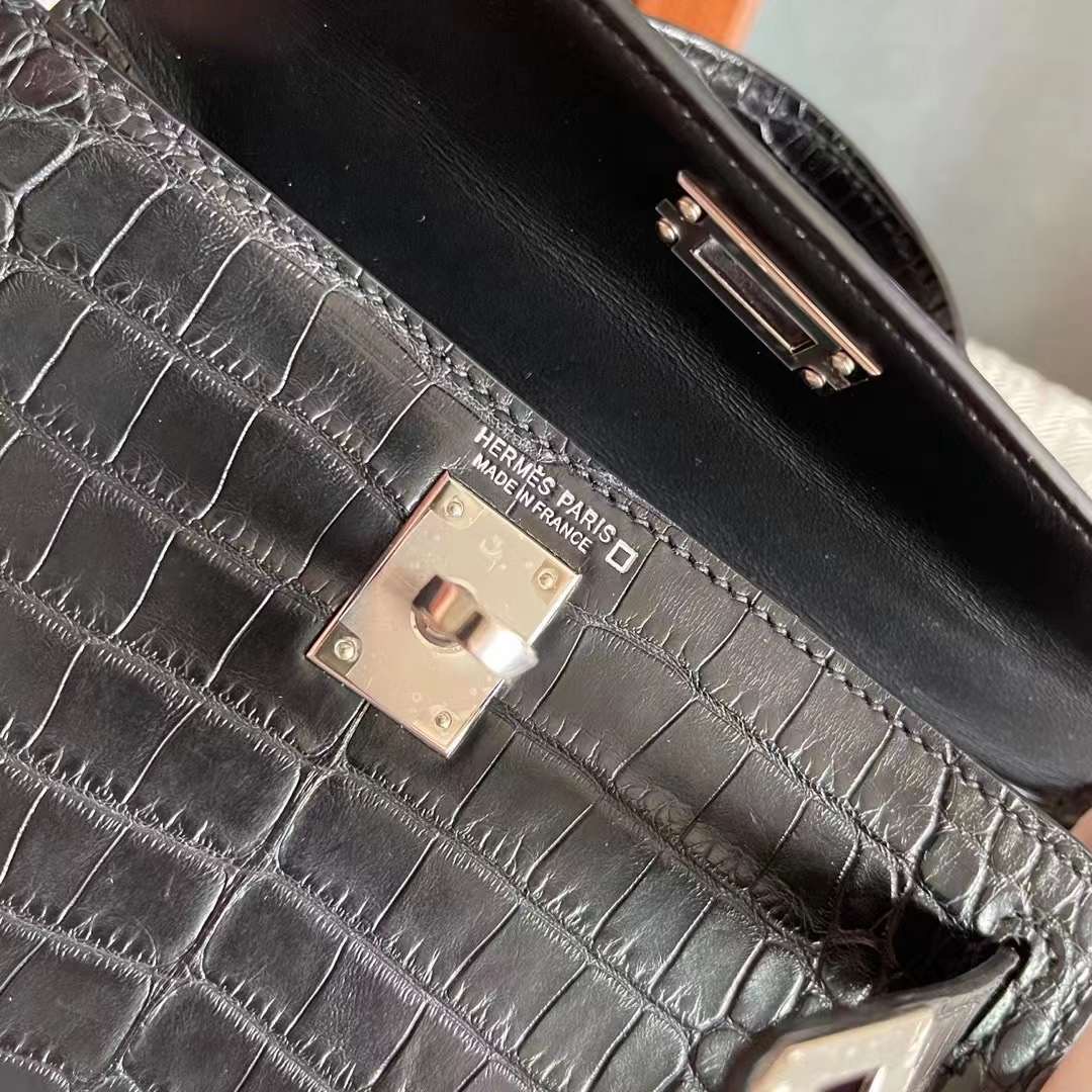 Britain HM Mini kl II 2代 CK89 Noir Matte Alligator Crocodile