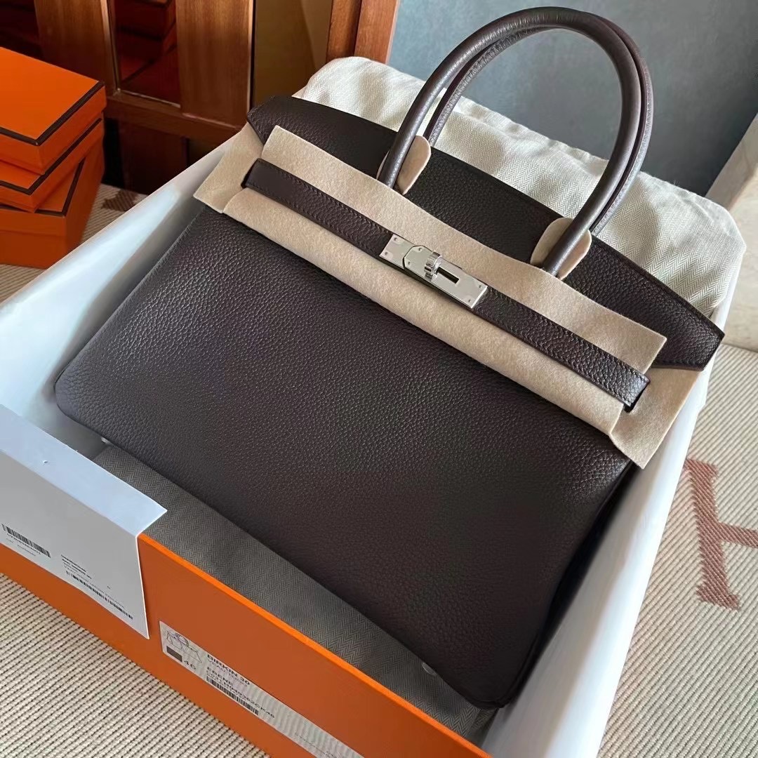 Expo 2020 dubai hm bk 30 togo皮 乌木色 银扣 Barenia Faubourg 福宝马鞍皮 46 Ebene