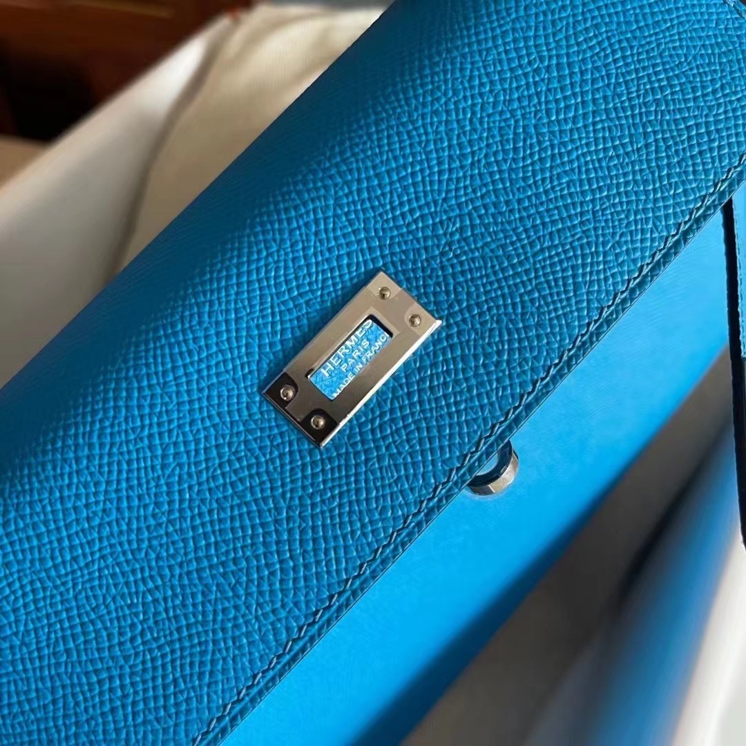 Qatar luxury shop hm KL 25 epsom 0F蓝  Bleu Frida 银