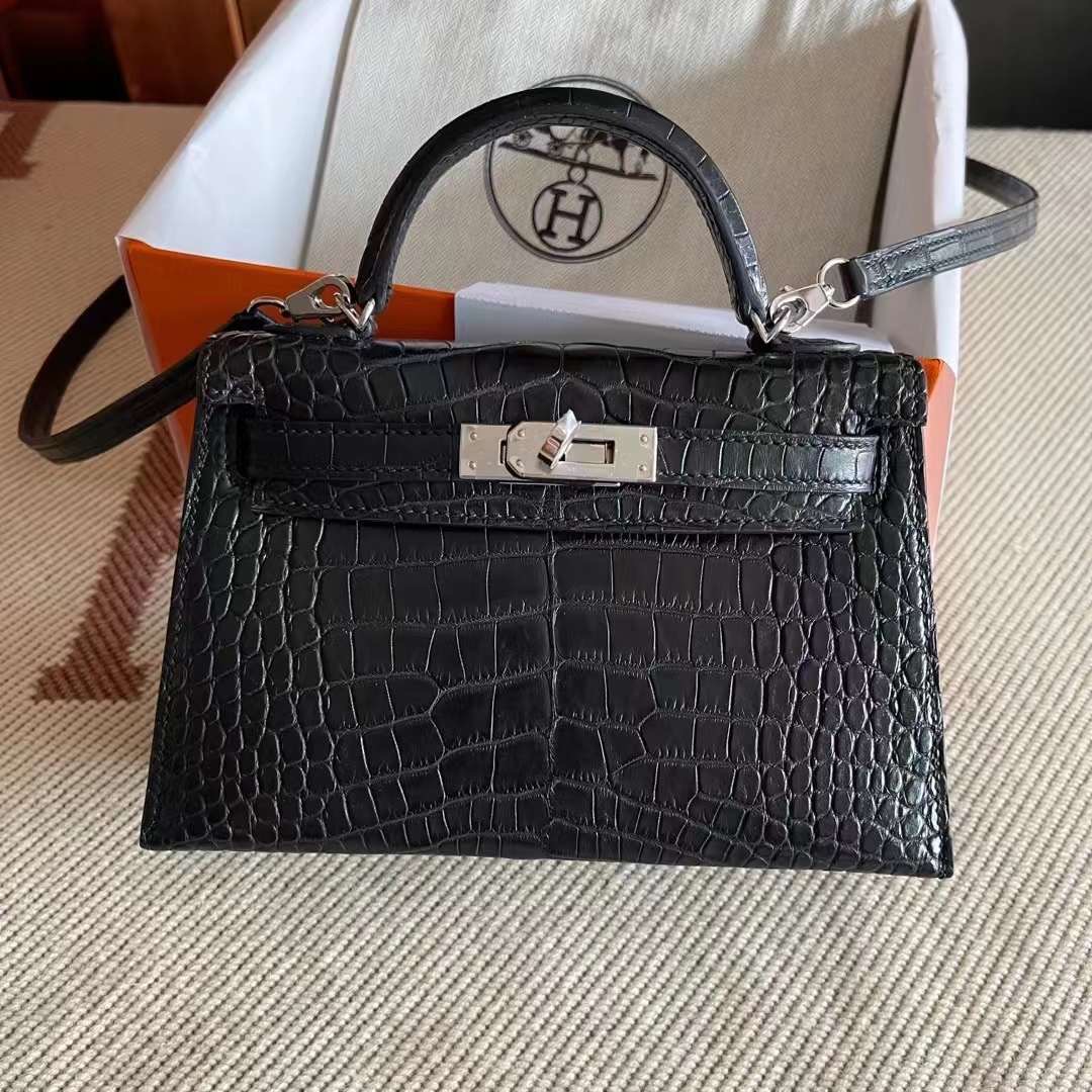 Britain HM Mini kl II 2代 CK89 Noir Matte Alligator Crocodile