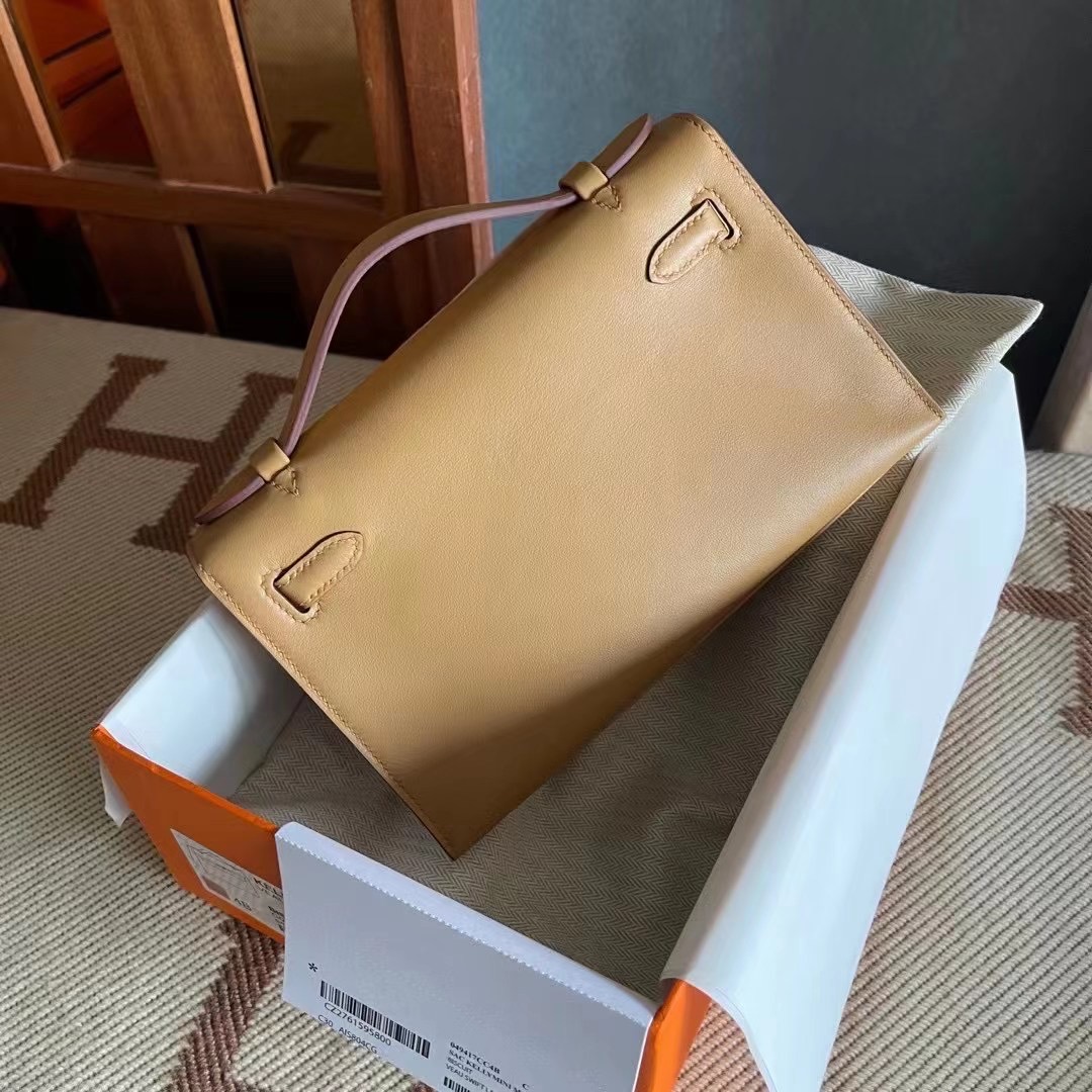 KL pochette swift 4B biscuit 饼干色  金
