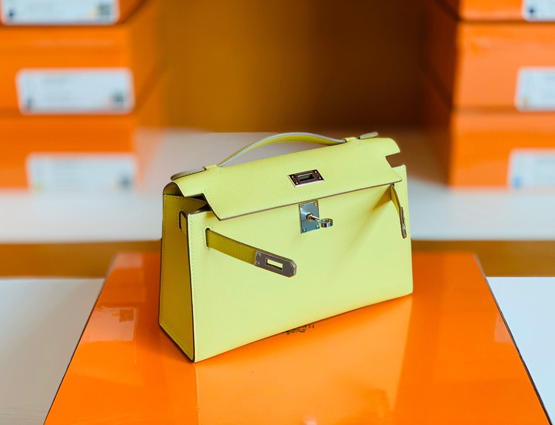 Japan HM Mini KL Pochette 9R Lime 柠檬黄 Epsom