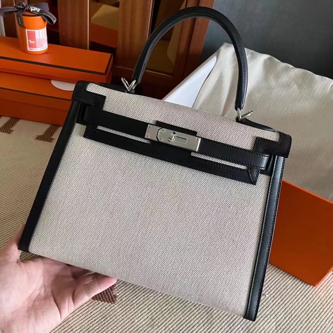 KL 28cm Swift拼帆布  黑银