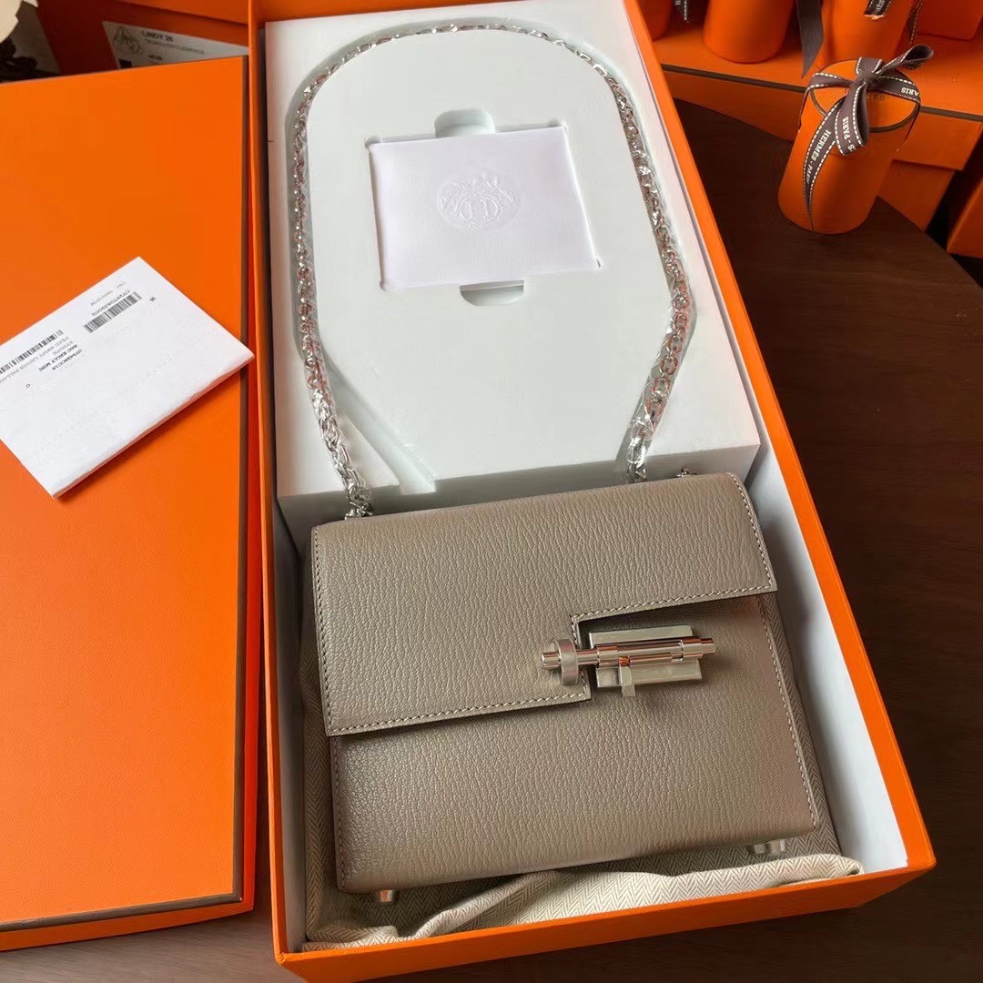 现货VR mini 17cm Chèvre 山羊皮 M8巴黎灰 银扣