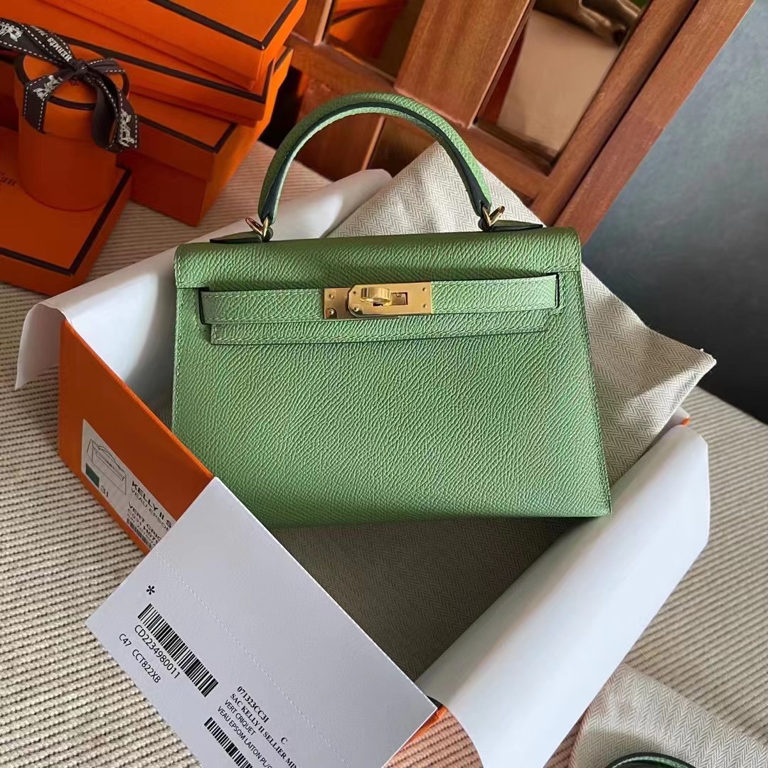 Qatar HM KL mini 二代 3i Vert Criquet GHW 牛油果绿  金