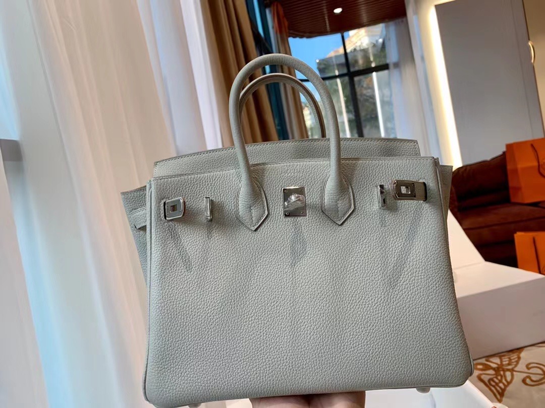 BK25cm ck80 Gray Perle珍珠灰/金扣 togo，一级手工缝制