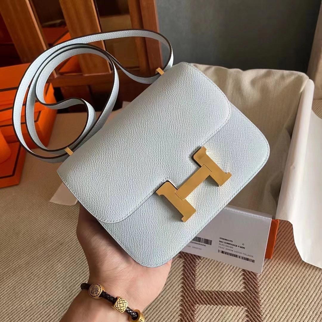 Boston USA HM Constance mini Epsom T0 Blue Brume 雾蓝色