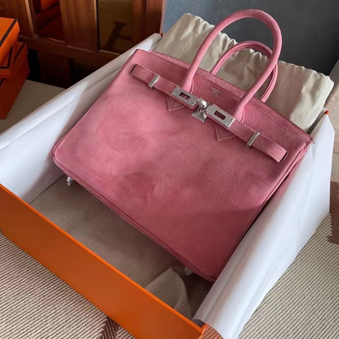 BK  25 suede 麂皮 1Q Rose Confetti 玫瑰粉 银