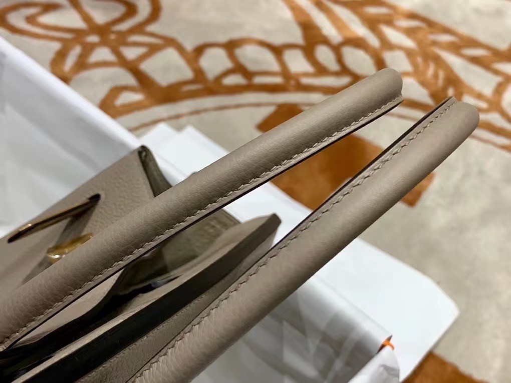 VIP一级品 BK 30cm togo  gris tourterelle 斑鸠灰/金扣 手工缝制