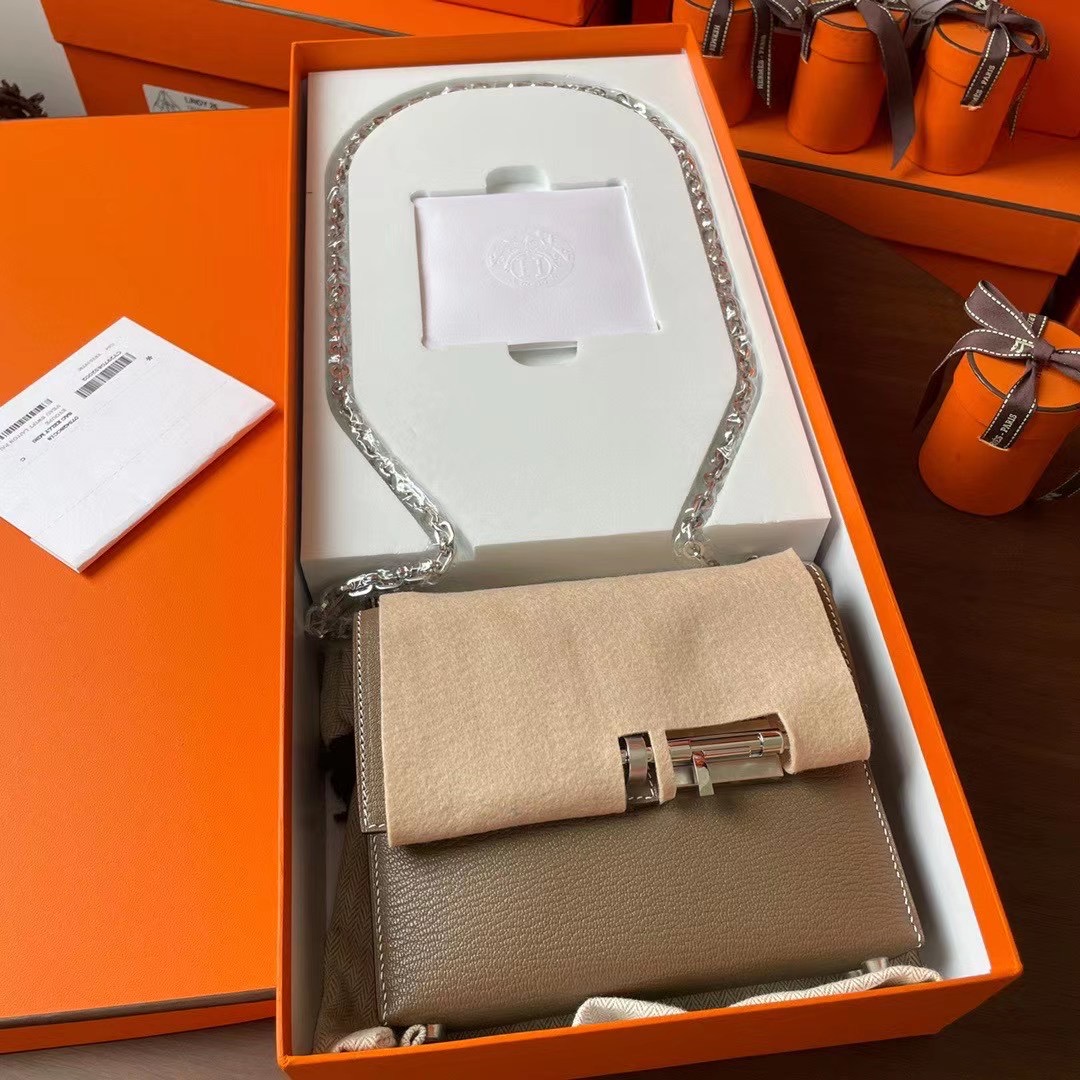 Kuwait hm 现货VR mini 17cm Chèvre 山羊皮 18 etouoe 大象灰银扣