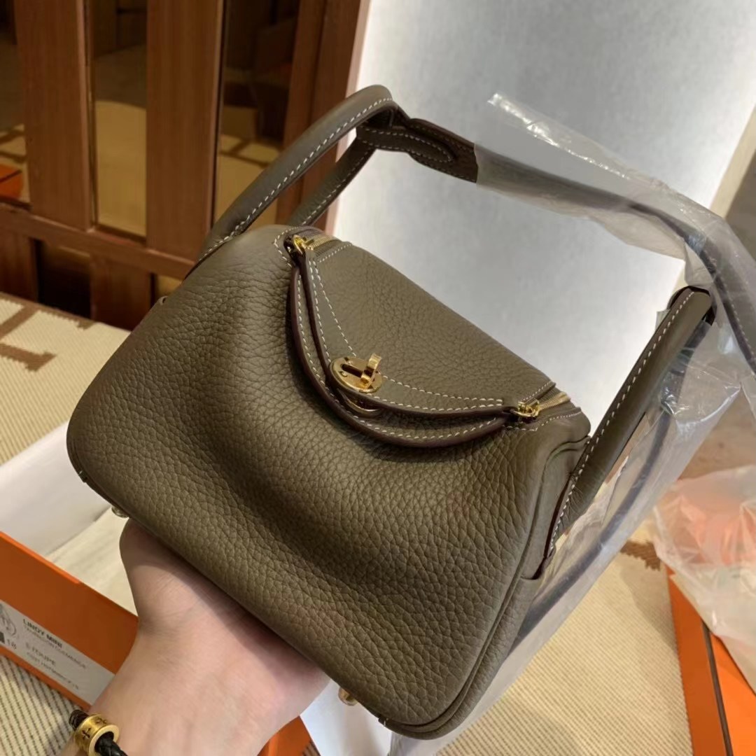 HM mini LD 18 etoupe 大象灰 金扣tc