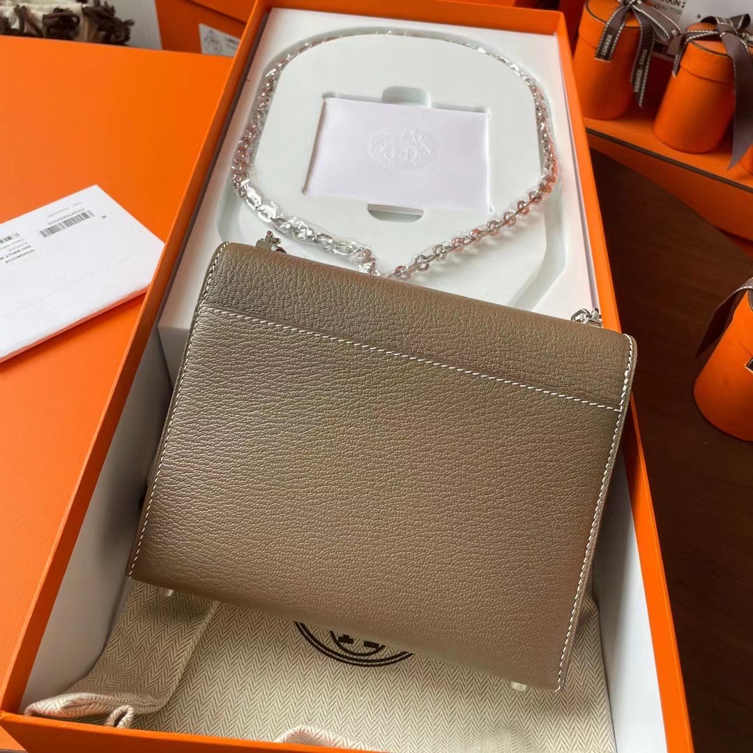 Kuwait hm 现货VR mini 17cm Chèvre 山羊皮 18 etouoe 大象灰银扣