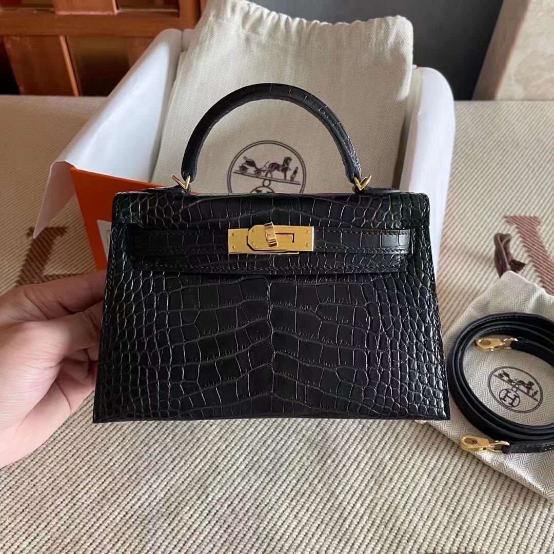 Britain HM Mini kl II 2代 CK89 Noir Matte Alligator Crocodile